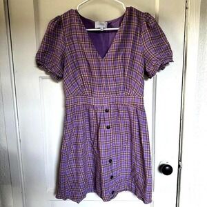 Purple plaid dress by J.O.A.